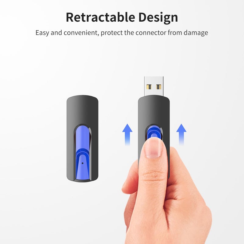 RAOYI 10Pcs 4GB USB Flash Drives Slide Retractable Memory Stick Bulk USB 2.0 Thumb Drive Jump Drive Zip Drive USB Sticks Data Storage Backup for PC Mac (4G, 10 Mixed Color) - Image 5